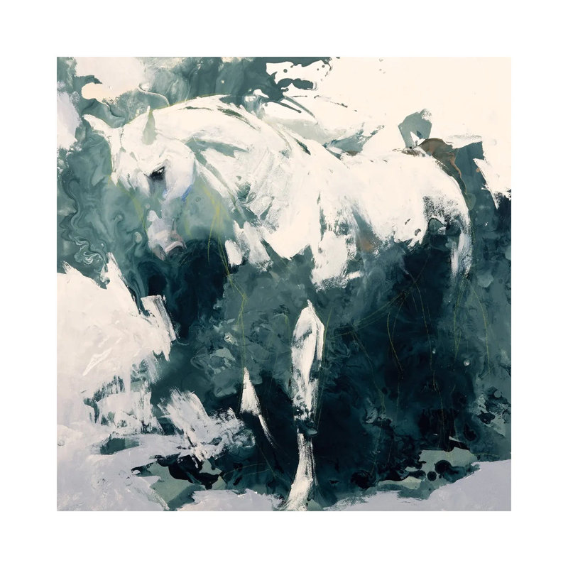 Study In Green by Julie T. Chapman - Wrapped Canvas Painting, 45.72 cm H x 45.72 cm W