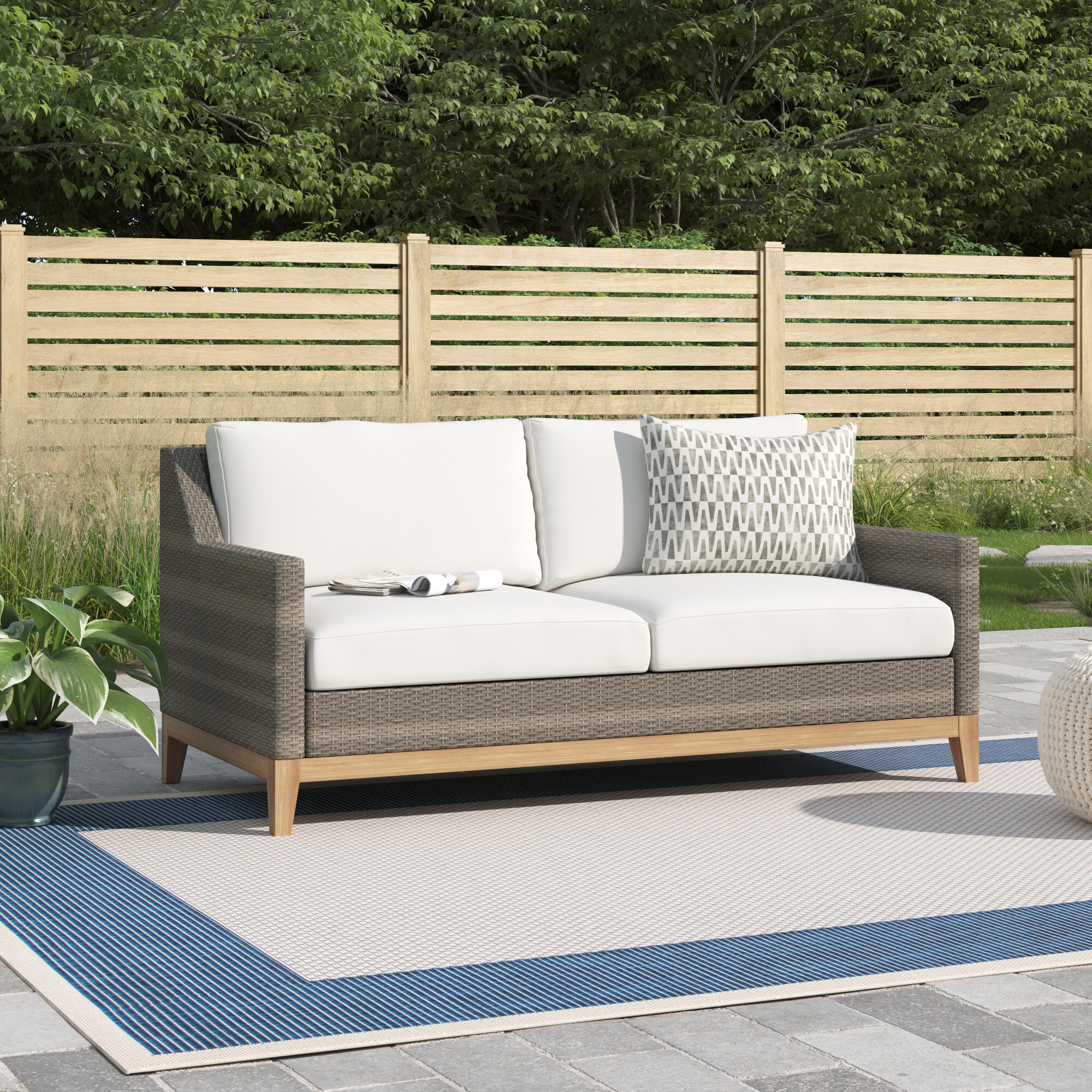 Guilford 60.75 Outdoor Loveseat
