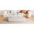 47.2" White Led Coffee Table With 2 Drawers - Contemporary Style Rectangular Large And Lights Stable Base-1025362393