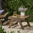 Grey Outdoor Side Table Made From Wood, 19.91”X19.91”X12.27”, Open Slat End - Look