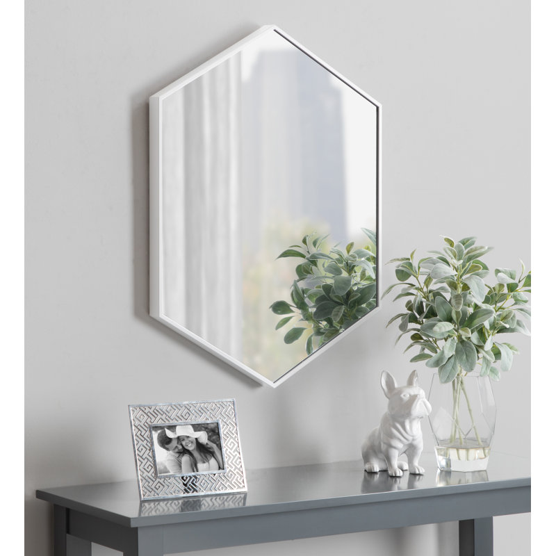Miroir décoratif Logsdon, Blanc, 30,98 po x 22,05 po