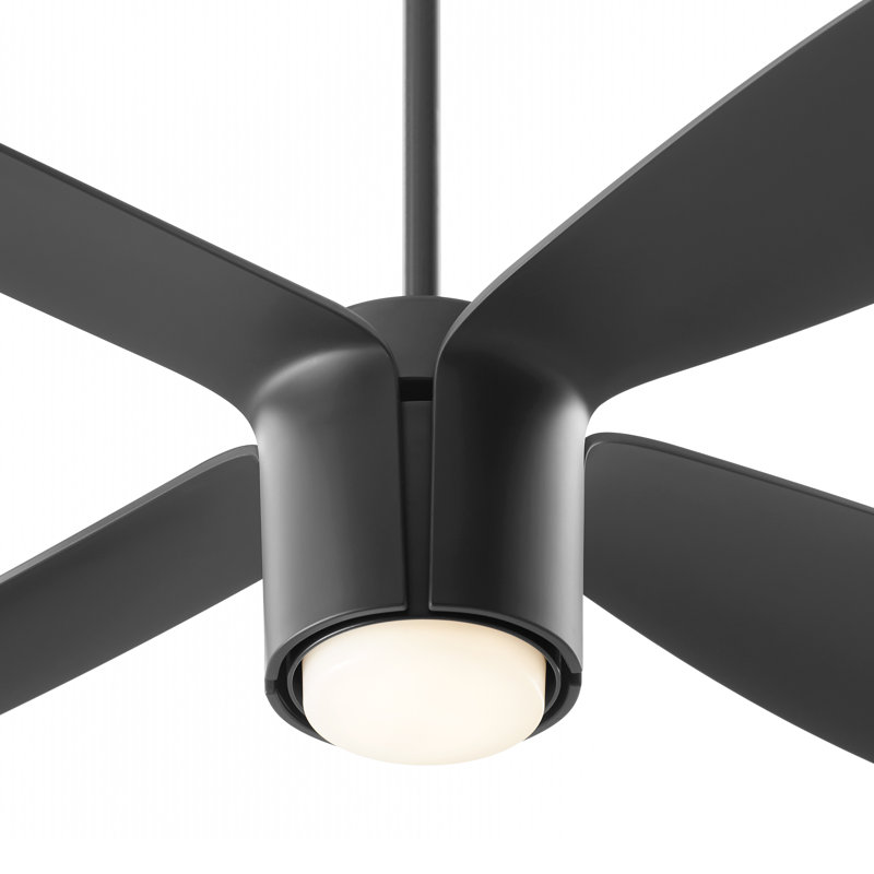 Ventilateur de plafond 60 po à 4 pales avec contrôle mural Keston, Noir