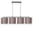 Elegant Scandinavian Chandelier, Brown Metal Body, Adjustable Height, 47.2 x 9.8 inches | Cap Diameter: 7.9 inches, Height: 47.2 inches | 4 x E27 Sockets (Max 40W), Ideal for Modern Living Spaces & Dining Rooms-381654687