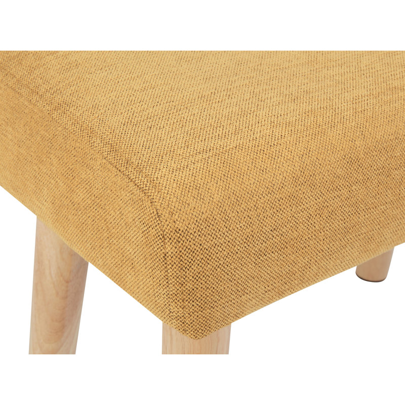 Saskia 50cm Wide Rectangle Footstool Ottoman, Yellow
