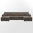 Bianca U-Shape 4 Seats Wide Plush Corduroy Modular Sofa Memory Foam Sectional With Storage For Living Room-755396557