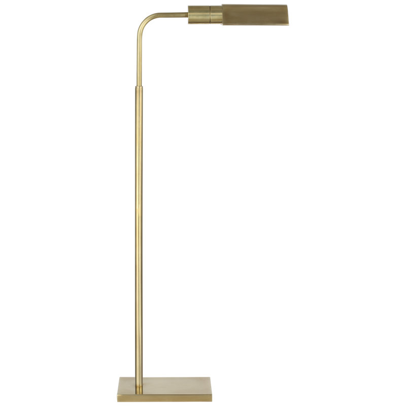 Visual Comfort Adjustable Cordless Pharmacy Floor Lamp, Hand-Rubbed Antique Brass, Hand-Rubbed Antique Brass