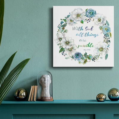 " Floral Scripture Wreath II "