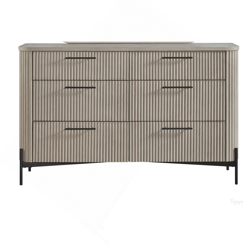 Commode 6 tiroirs - Taupe, Taupe