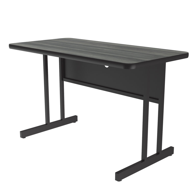Steel Computer Desk, 29" H x 36" W x 24" D, New England Driftwood