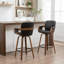 Tabouret de comptoir pivotant avec structure en bois Youngstown-123200649