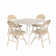 33.8'' Square Portable Folding Table with 4 Chairs
