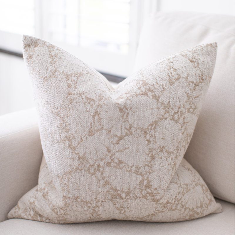 No Textured Cotton Blend Pillow Cover