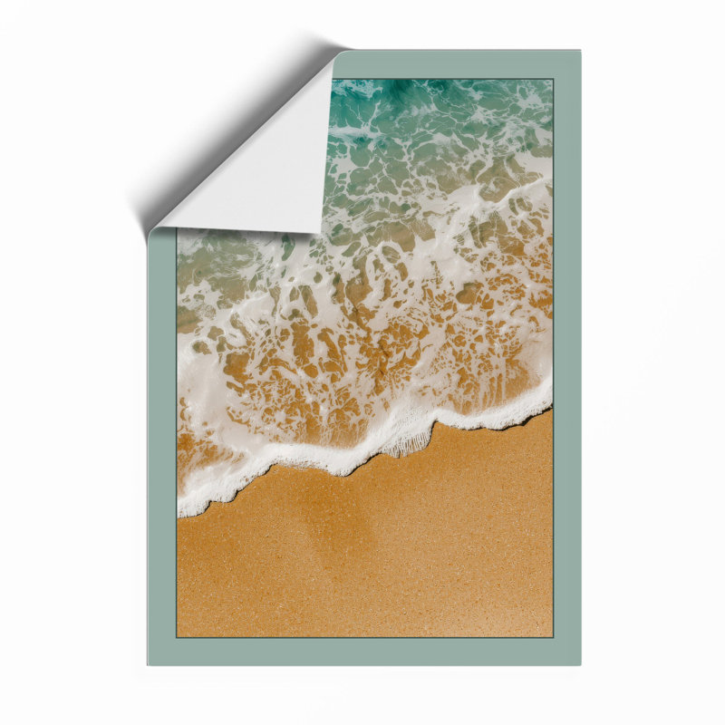 Turquoise Shoreline Coastal - Print, Unframed, A1 - 84.1 x 59.4 cm