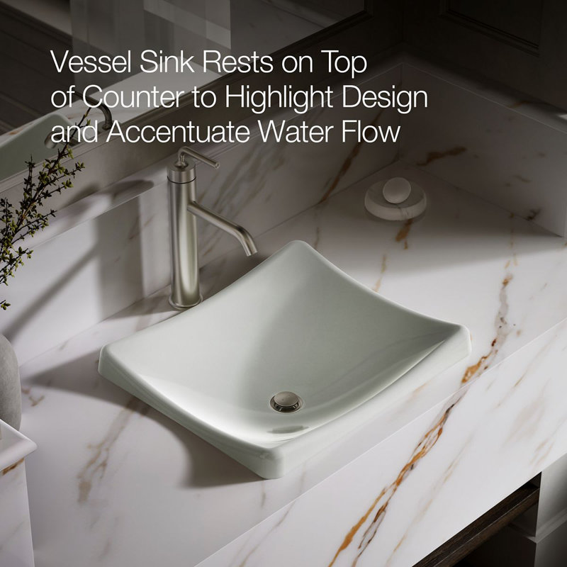 DemiLav Metal Specialty Vessel Bathroom Sink, Sea Salt