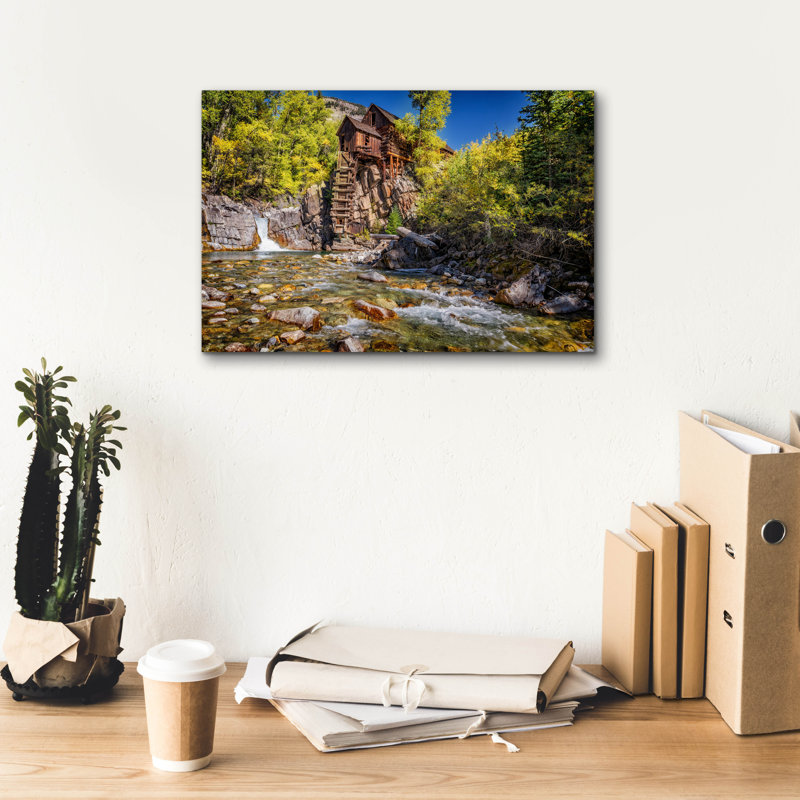 «Crystal Mill Ii» par Rick Berk, art mural sur toile, H 12 po x l 18 po x P 0,75 po