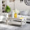 Table basse de style campagnard avec structure en bois