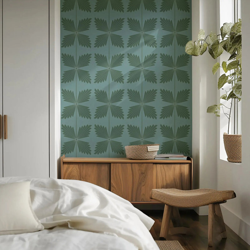 Palmetto - Wallpaper, Premium Paper, Emerald