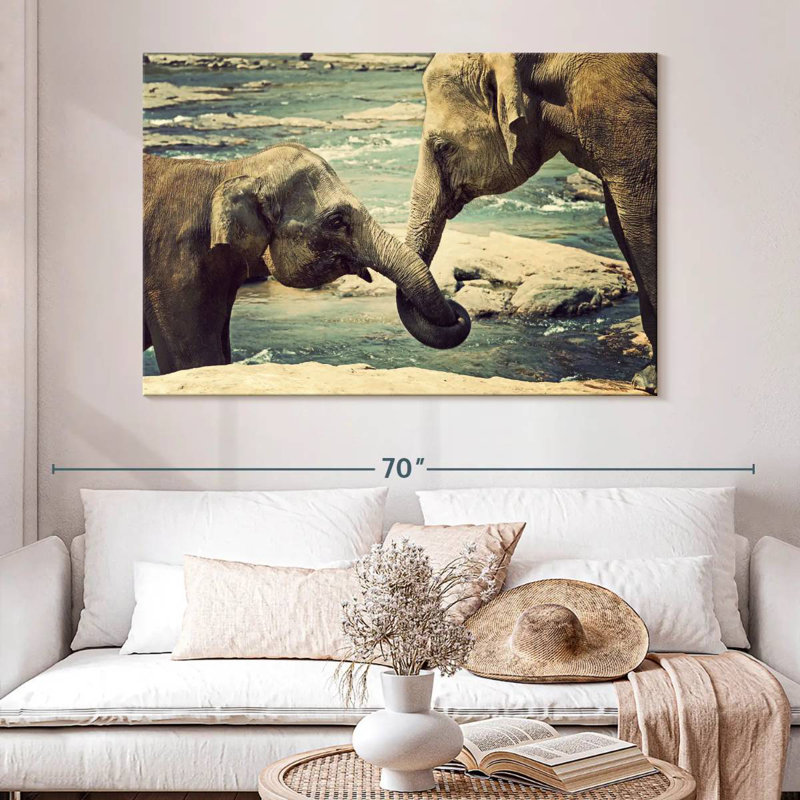 Brampt Asian Elephants, 34" H x 51" W