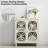 Sideboard Buffet Cabinet (Cream)