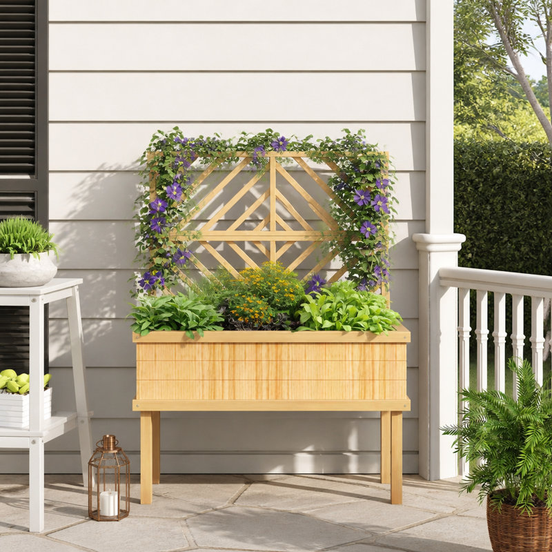 55 in. H x 41.25 in. W Lattice Panel Trellis