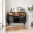 Bar Cabinet with LED Charging Station, Buffet & Sideboard Table-818920352
