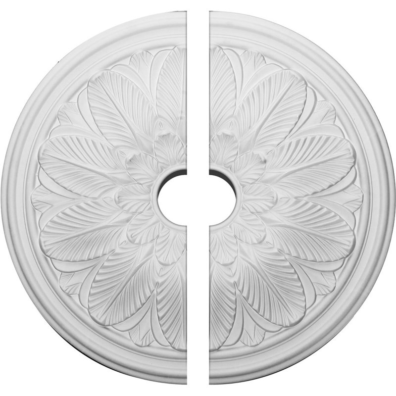 Médaillon de plafond Endurathane Bordeaux, DE 22 5/8 po x P 3 1/2 po x P 1 3/4 po (convient aux auvents jusqu'à 3 1/2 po), deux pièces, apprêté en usine