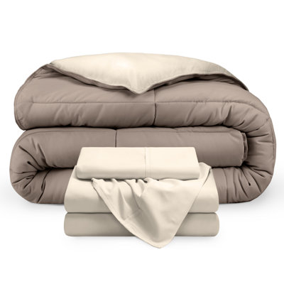 Lit dans un sac réversible en microfibre