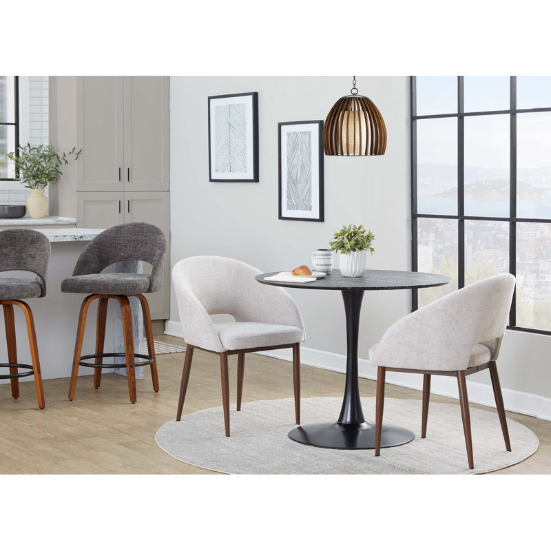 Chaise en métal et tissu léger à hauteur fixe, Blanc