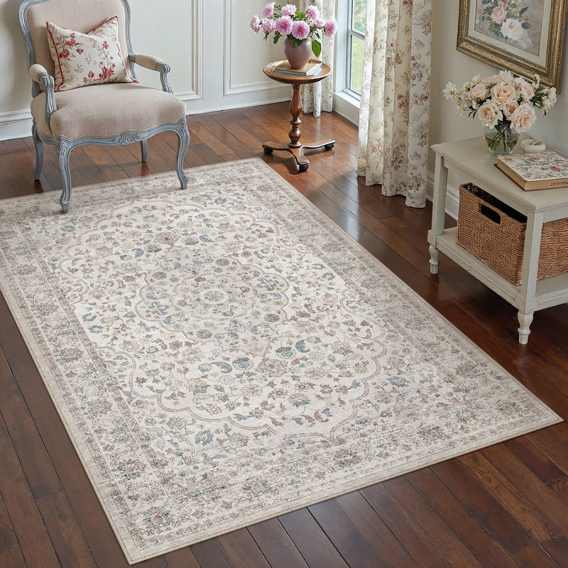 Tapis d'intérieur lavable à la machine Aurelia, Rectangulaire 3 pi x 5 pi