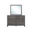Dresser&Chest With A Wood Finish And Slim Metallic Pulls Maximizes Vertical Space For Modern Bedroom Storage-116802187