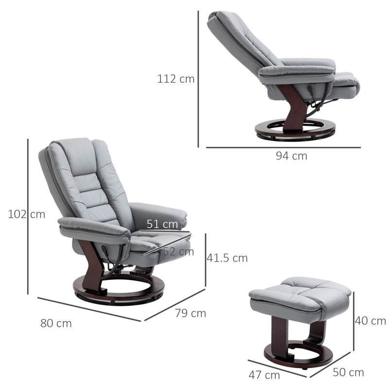 Plemmons 79cm Wide Glider Standard Recliner, Gray
