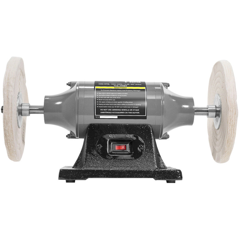 Banc polisseur tampon, machine à polir 8 pouces, moteur de 370 W avec 3450 tr / min