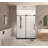 Frameless Shower Door 56-60 "W X 76" H, 1/4 "(6 Mm) Clear Tempered Glass, Explosion Proof Film, Stainless Steel Handle-123404495