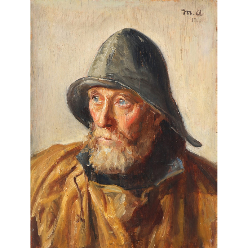 Portraet af en fisker (1913), H 36 po x l 28 po