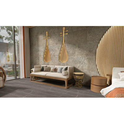 Falkirk Johnstone 35.4" x 23.6" Stone Wall Paneling in Gray (1-pack)
