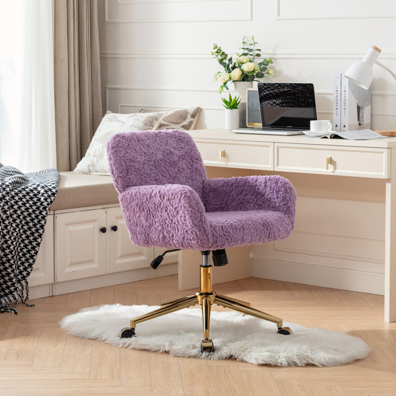 Chaise de bureau en velours Batasi, Purple