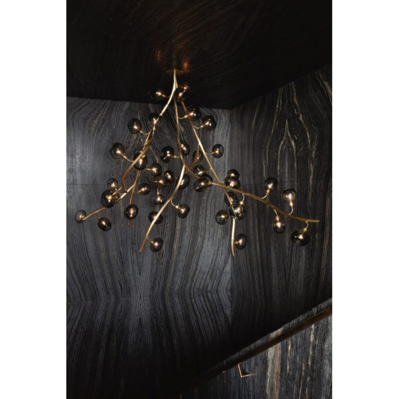 Lustre unique Winery, Transparent, Bronze, H 102 po x l 64 po x P 38 po