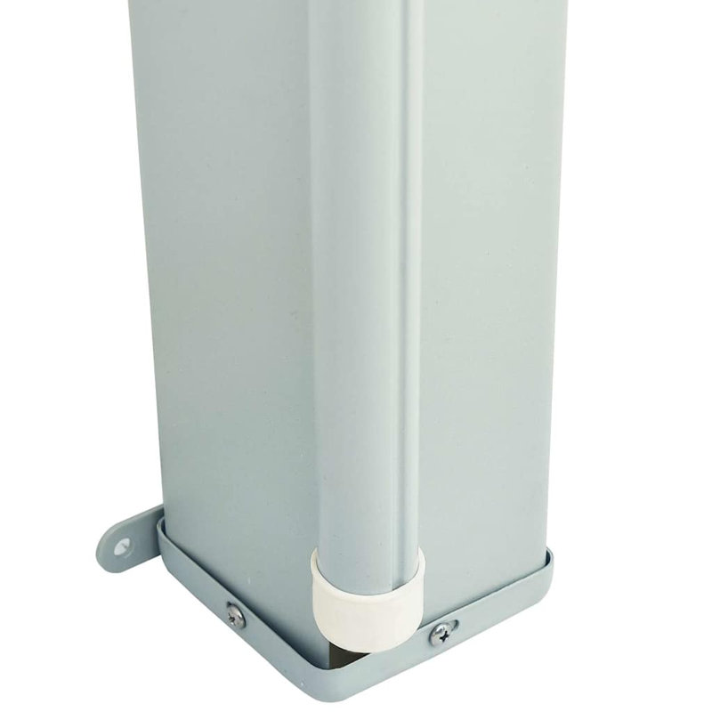 Auvent de patio rétractable en polyester, Noir, H 46,1 po x l 236,2 po