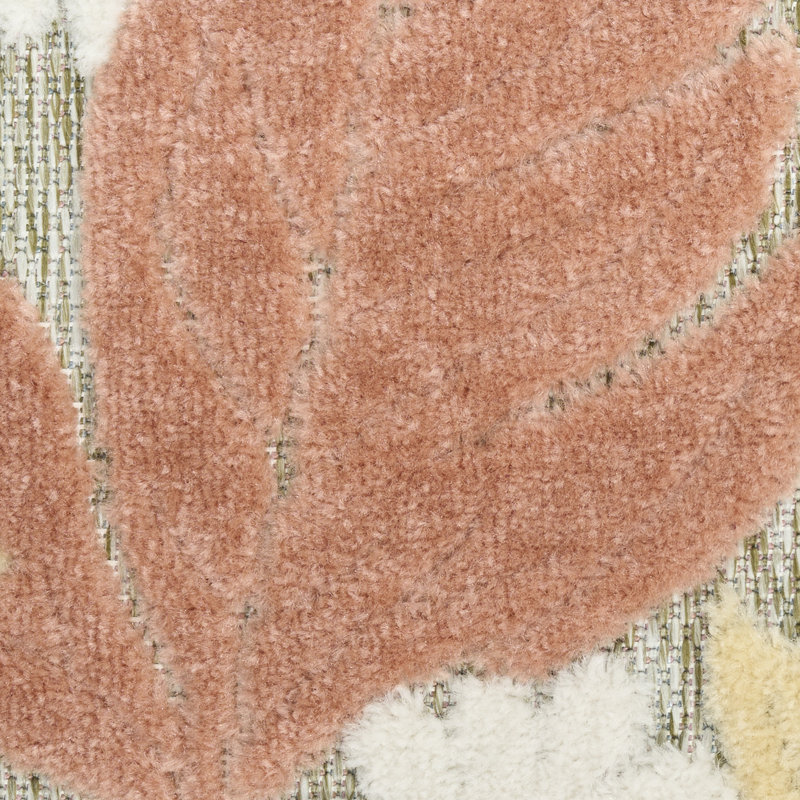 Tapis moderne Nourison Aloha Rose, Rectangle 2 pi 8 po x 4 pi