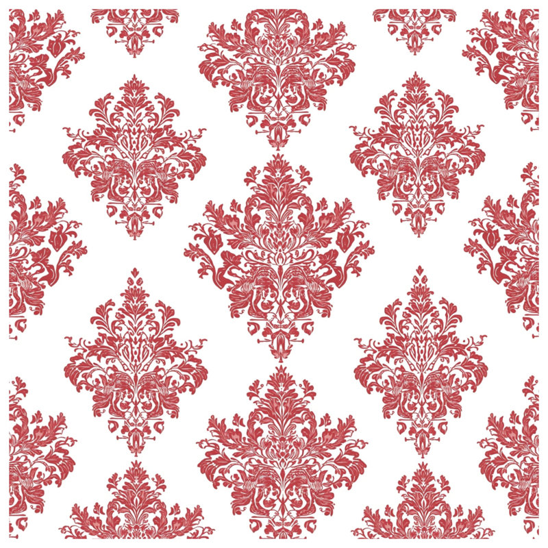 Coussins décoratifs Red Damask, 26 x 26 pouces