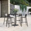 Eiland And Travira 4 - Person 38" Long Powder Coated Outdoor Bar Height Dining Set