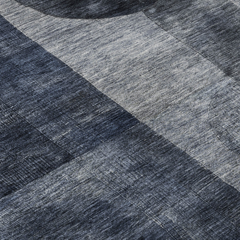 Premium Machine Washable Konopka AMF1114 Geometric Rug, Round 8'