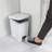 Sterilite 2.7 Gallon Rectangular Step On Trash Bin Wastebasket, White (4 Pack)