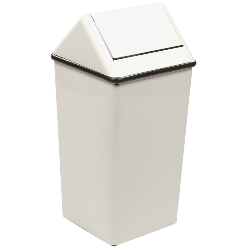 Waste Watchers Steel Swing Top Kitchen Trash Can, Stainless Steel, 13, Swing top lid