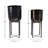 2 - Piece Metal Dome Indoor Outdoor Planter with Removable Stand Set-257535184
