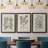 " Antique Black And White Botanical VII " 3 - Pieces-408395205-408395206