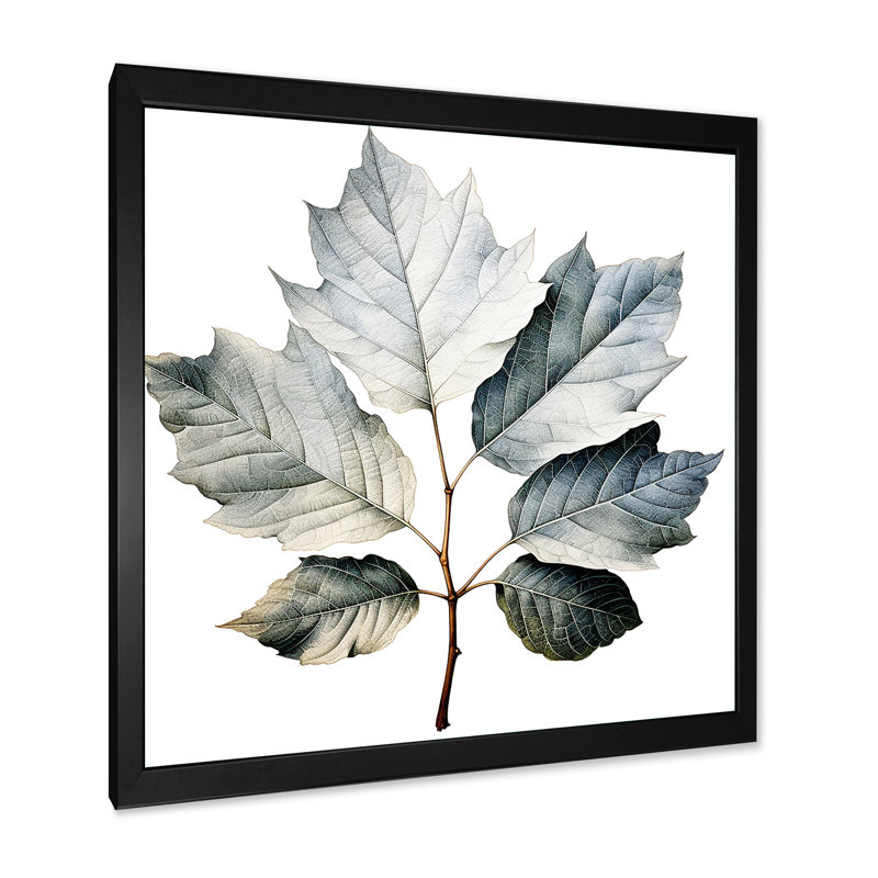 Laisser la silhouette en argent III, H 30 po x l 30 po x P 1 po, Cadre simple noir