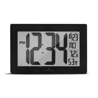Horloge murale à réglage automatique, à réglage automatique, avec support et 8 fuseaux horaires