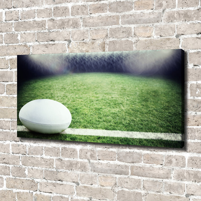 Rugby Ball - No Frame Print on Glass, Canvas, 70cm H x 140cm W x 2cm D