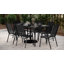 Aundreia 7-Piece Stackable Patio Dining Set with Glass Top Table-980595070